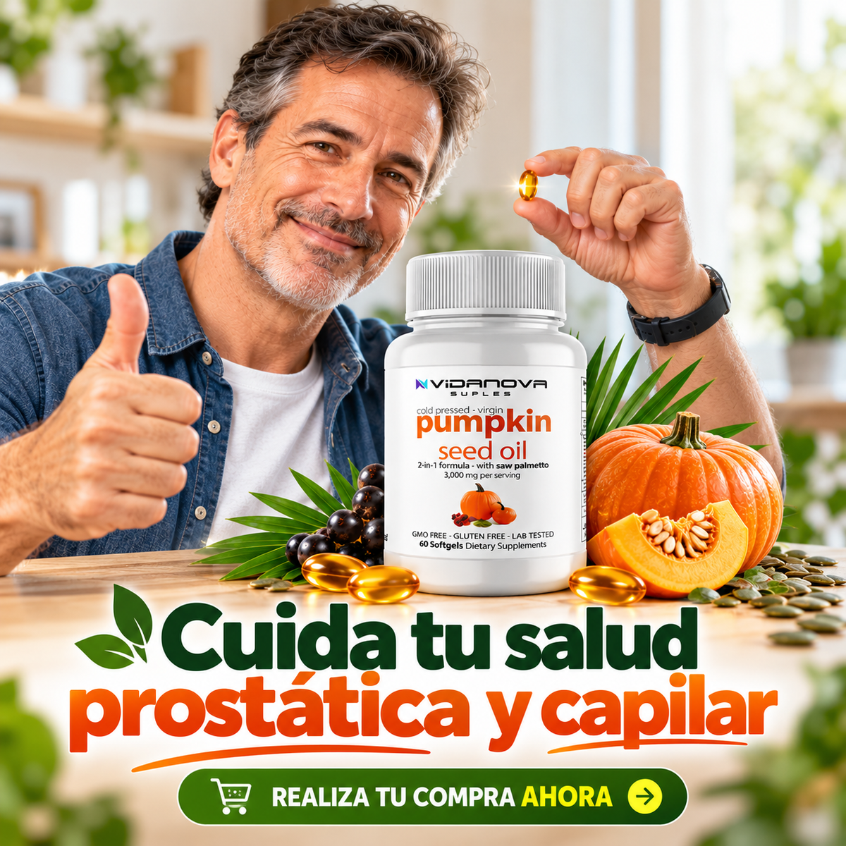 VitaPump - Cuidado prostático y capilar