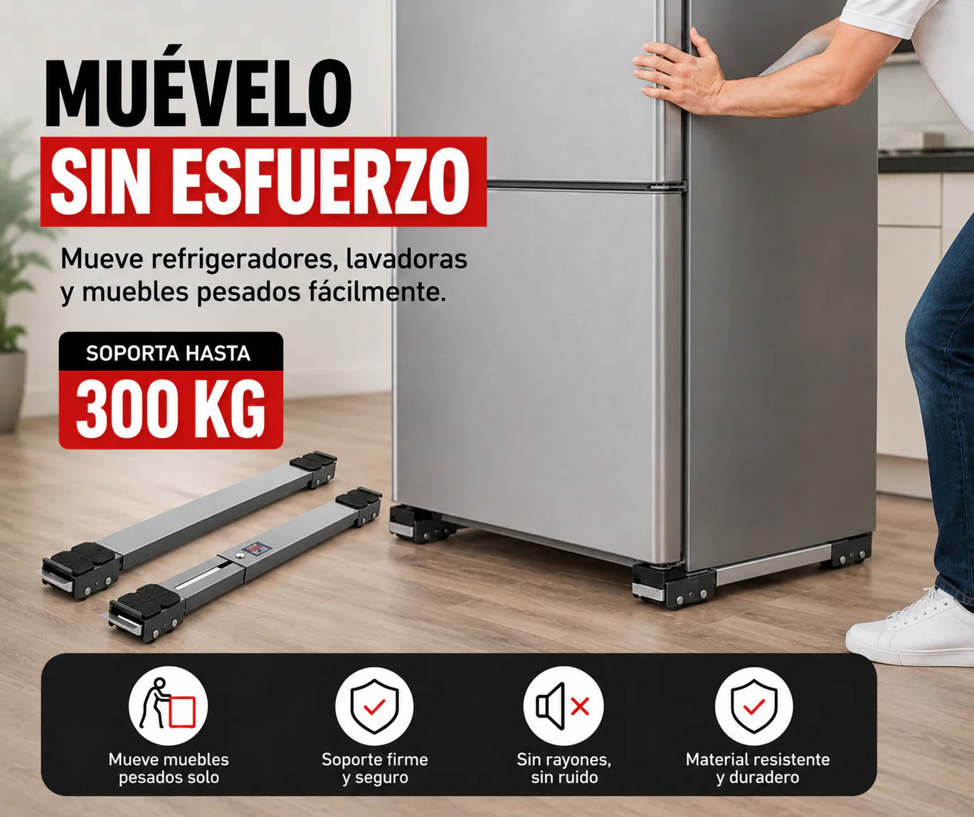 MoveRoll™ | Mueve Electrodomésticos Sin Esfuerzo (Pack x2)