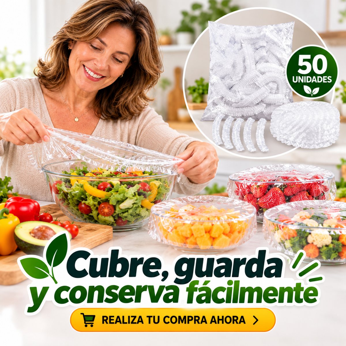 SellaFresh - Cubre, guarda y conserva fácilmente