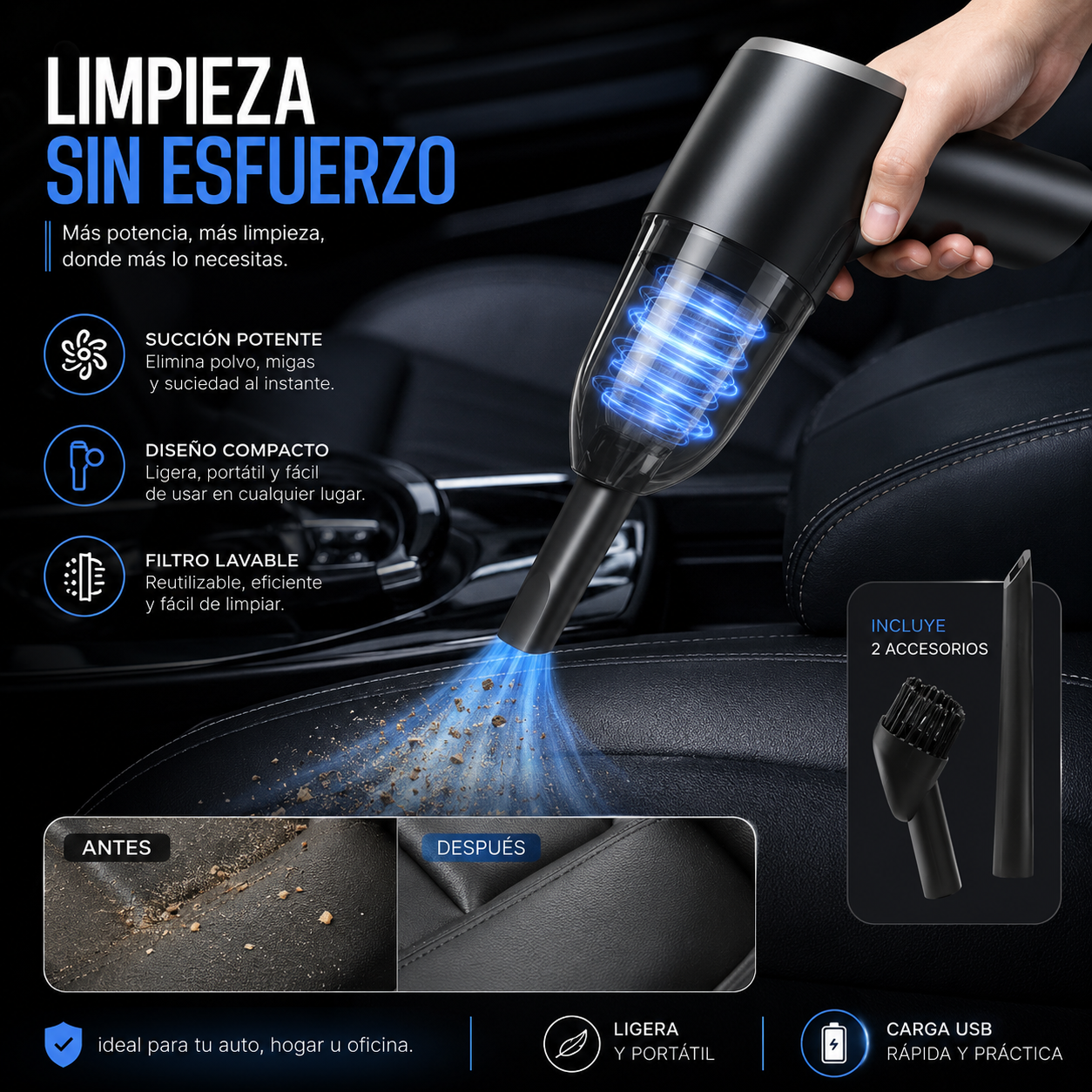 CleanDrive Pro - Tu auto limpio en menos de 5 minutos.
