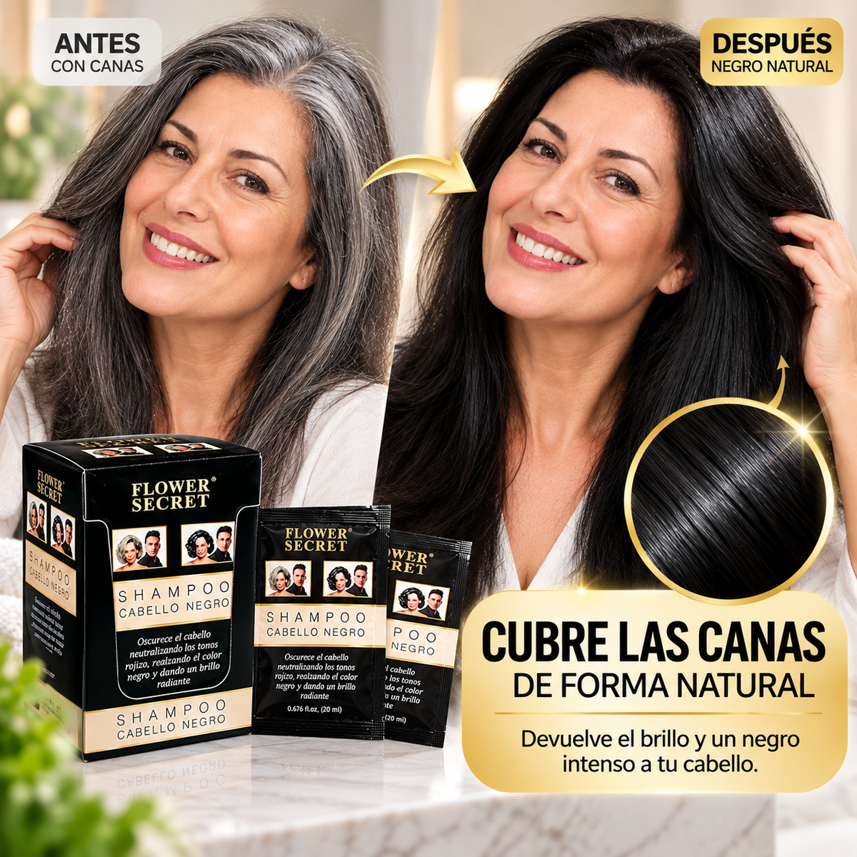 NeroHair - Cubre canas con un negro natural