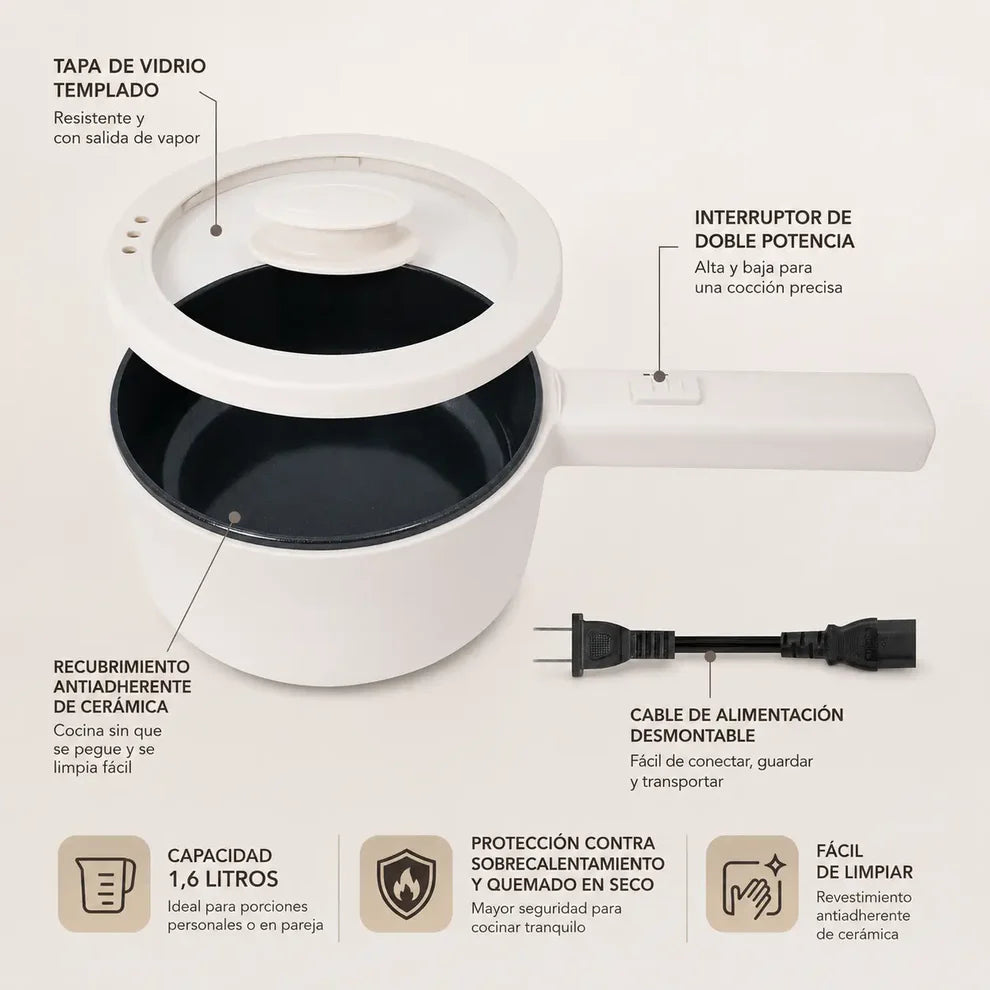 CocinaFácilPRO® - Saltea, hierve y cocina al vapor sin cambiar de olla.