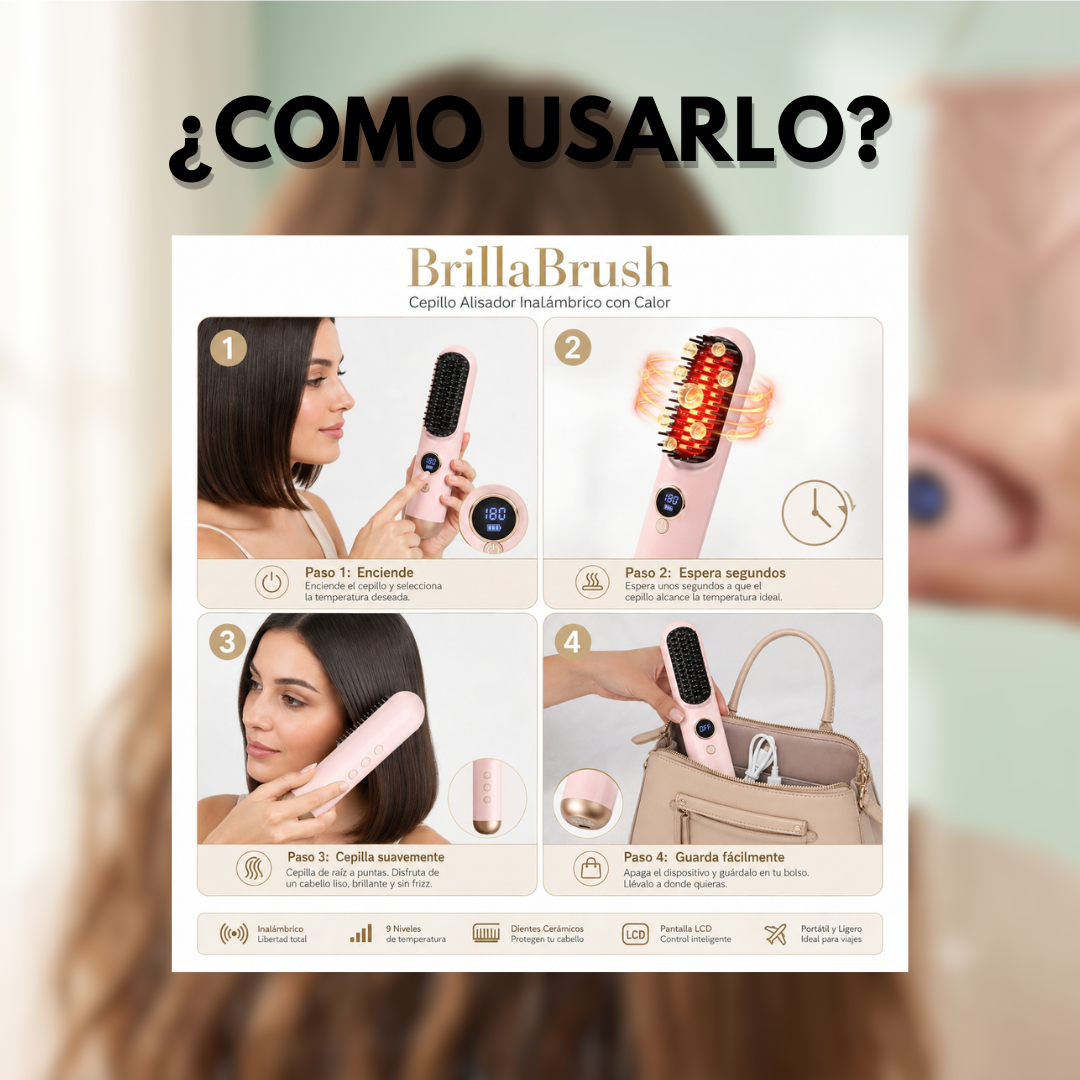 BrillaBrush - Peina y alisa con libertad