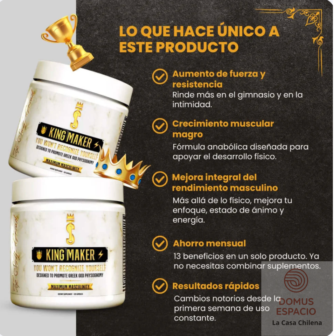 King Maker - El soporte natural "13-en-1" que tu cuerpo necesita para rendir más.