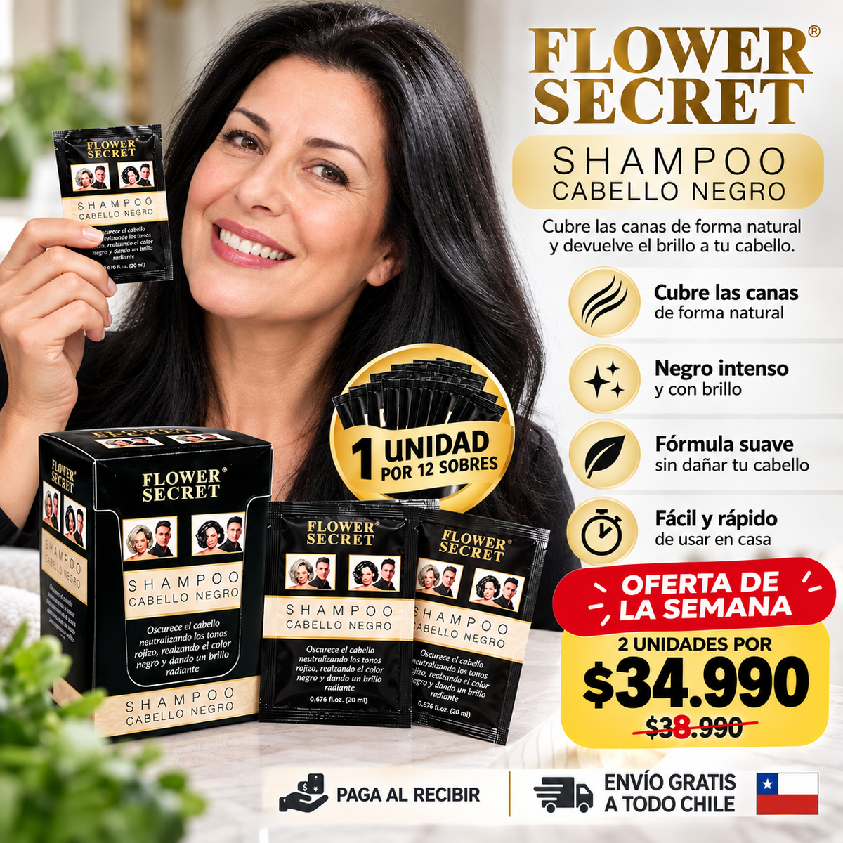 NeroHair - Cubre canas con un negro natural