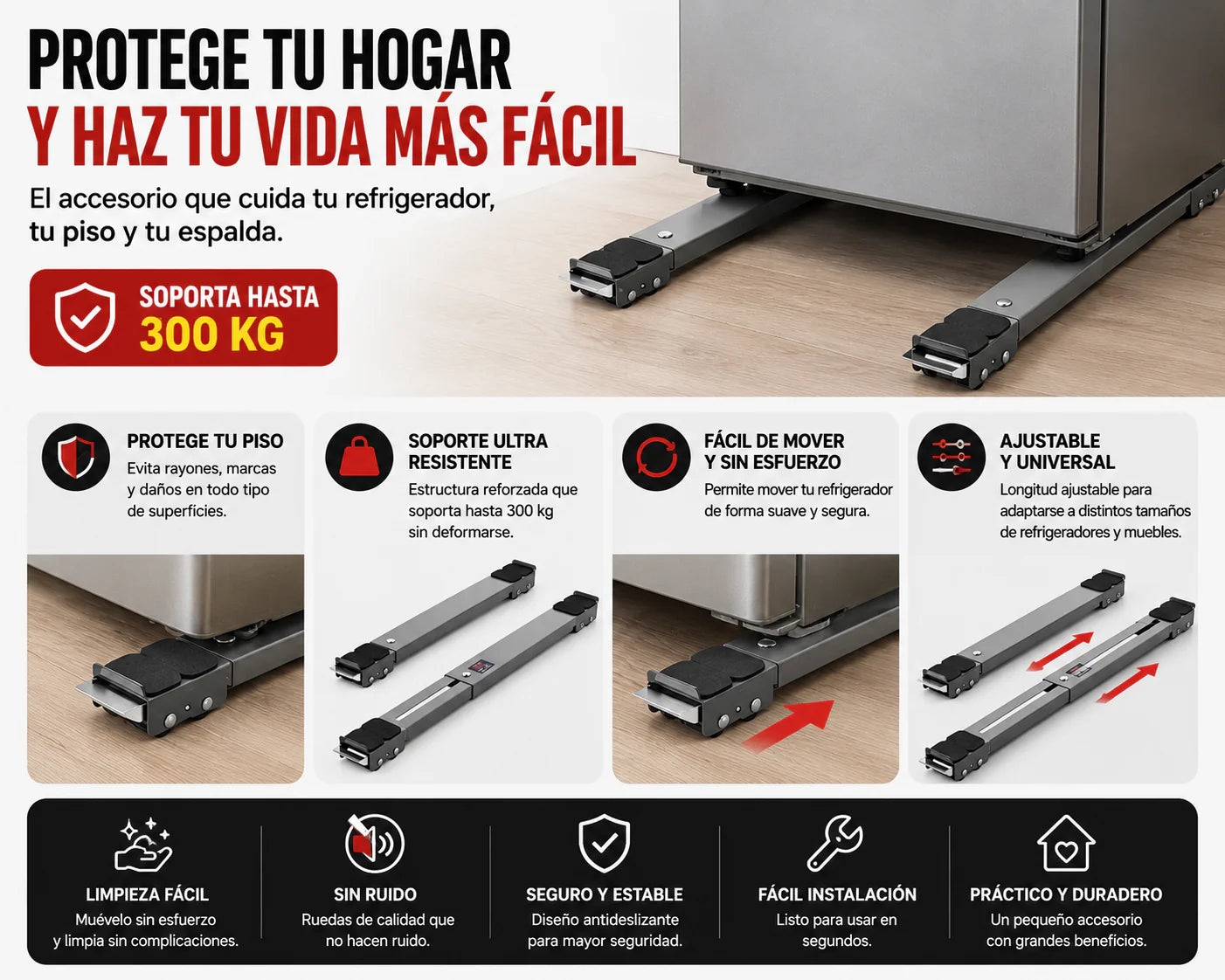 MoveRoll™ | Mueve Electrodomésticos Sin Esfuerzo (Pack x2)
