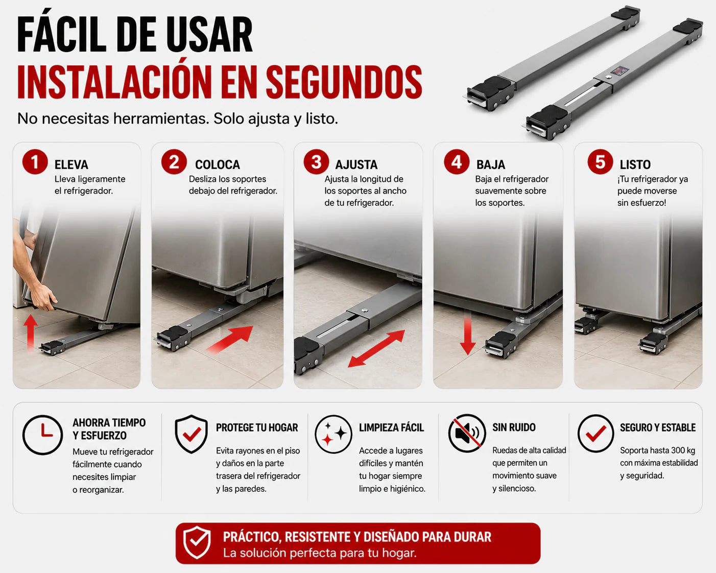 MoveRoll™ | Mueve Electrodomésticos Sin Esfuerzo (Pack x2)