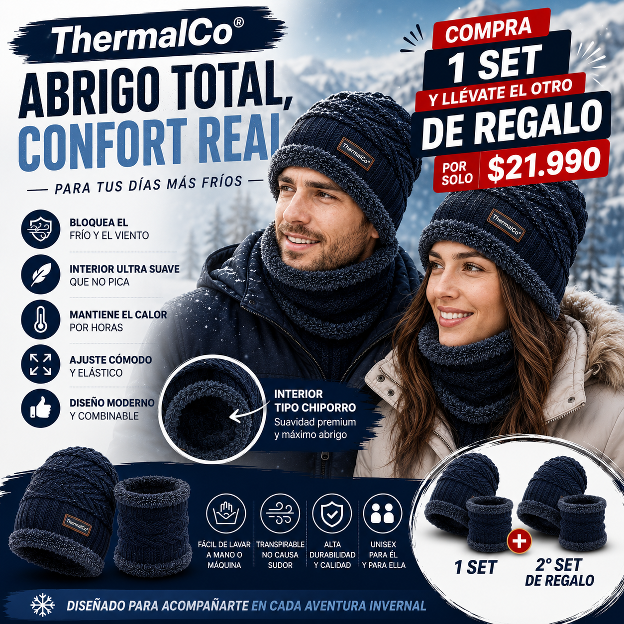 Set ThermalCo® | El calor que el invierno no te puede quitar.