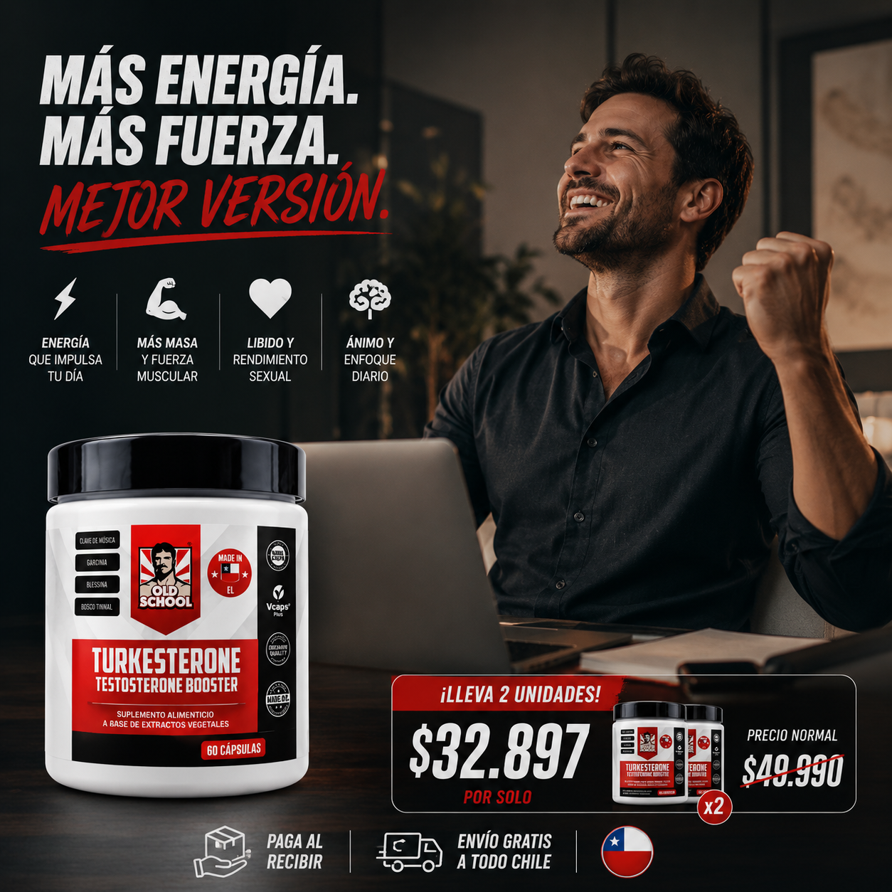 Turkesterone - Más energía y fuerza sin hormonas artificiales.