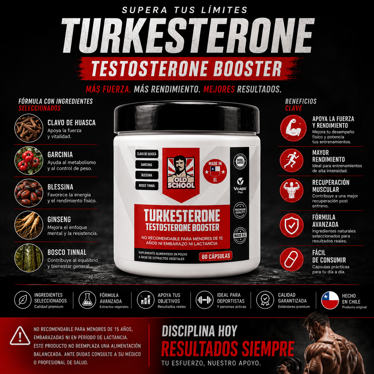 Turkesterone - Más energía y fuerza sin hormonas artificiales.