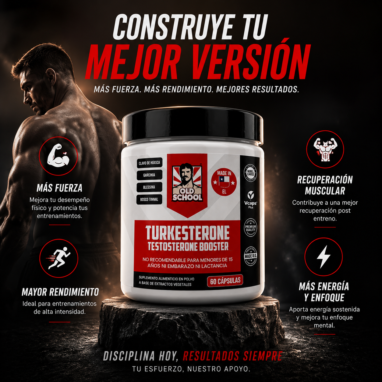 Turkesterone - Más energía y fuerza sin hormonas artificiales.