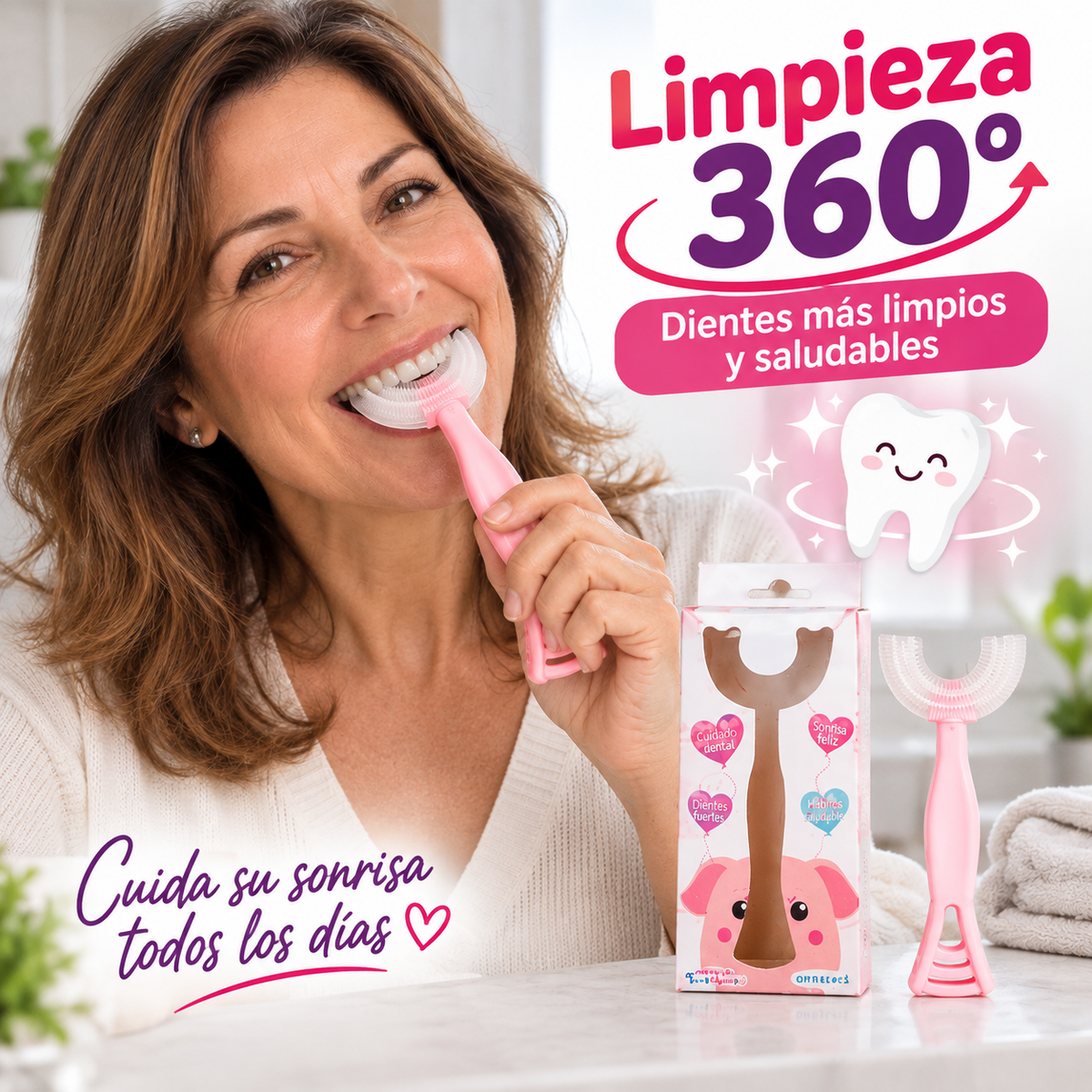 MiniSmile 360 - Limpieza suave en cada ángulo