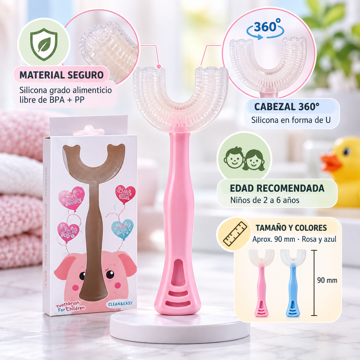 MiniSmile 360 - Limpieza suave en cada ángulo