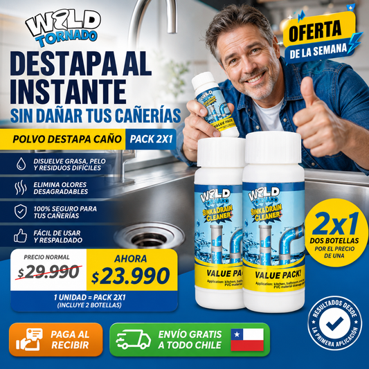 DestapaCaño Pro™ - Destapa cañerías sin esfuerzo.