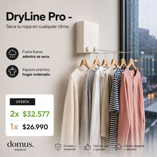 DryLine Pro - Tiende hasta 4 metros de ropa y guárdalo con un botón.