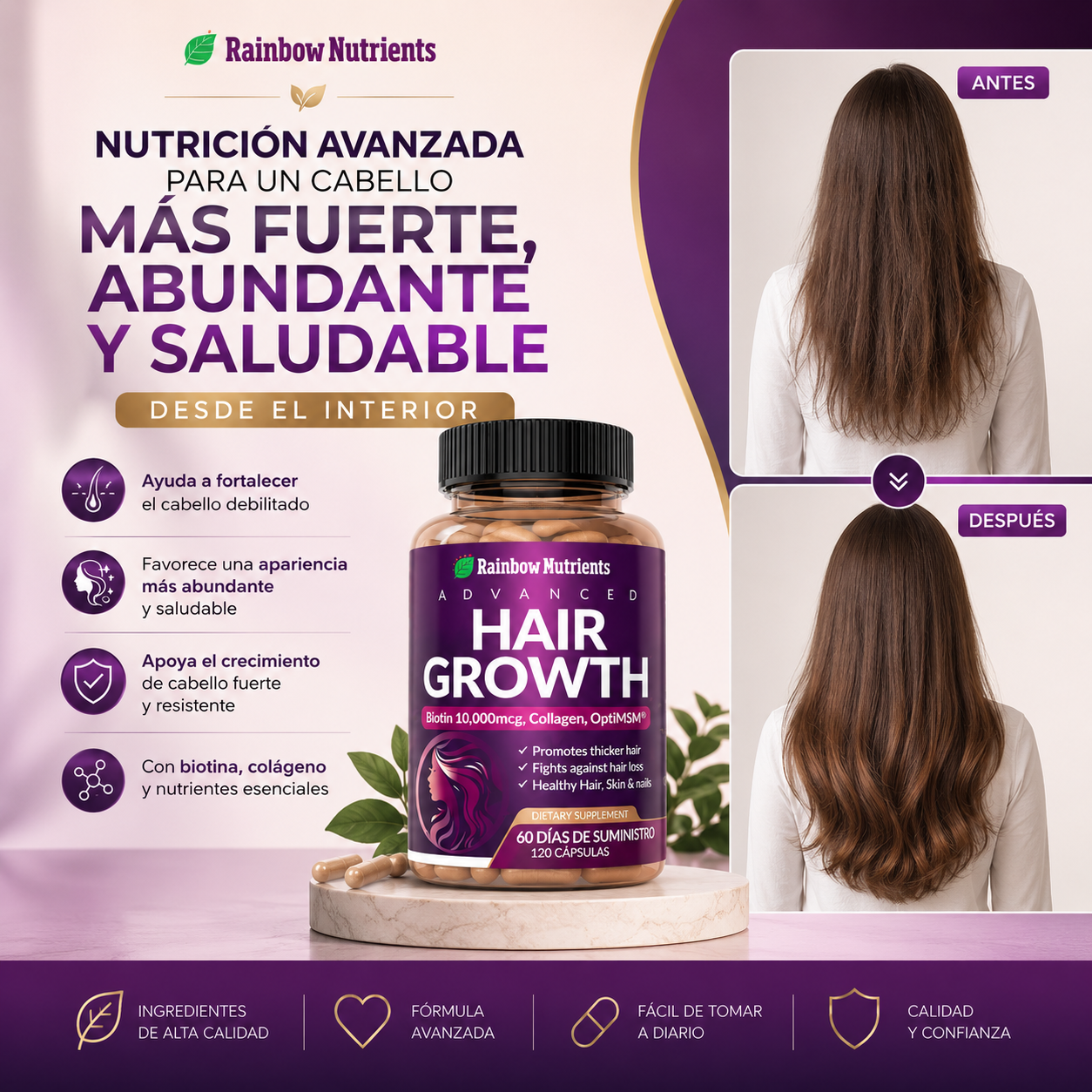 HairGrowth®  - Frena la caída, recupera densidad.
