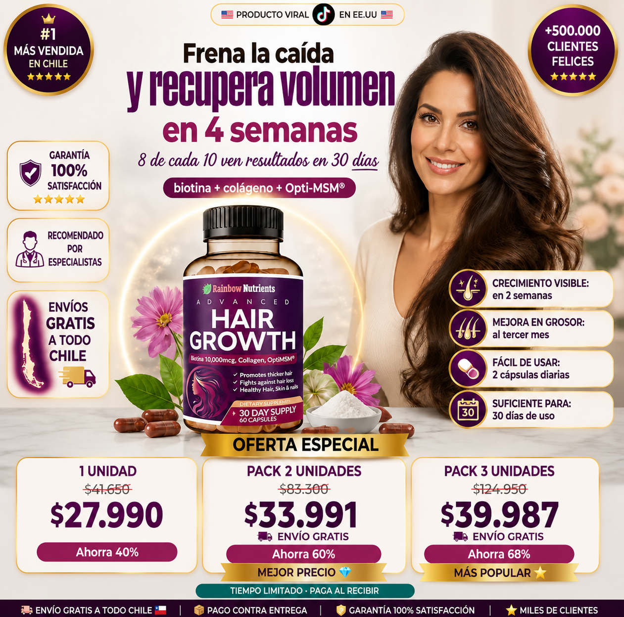 HairGrowth®  - Frena la caída, recupera densidad.