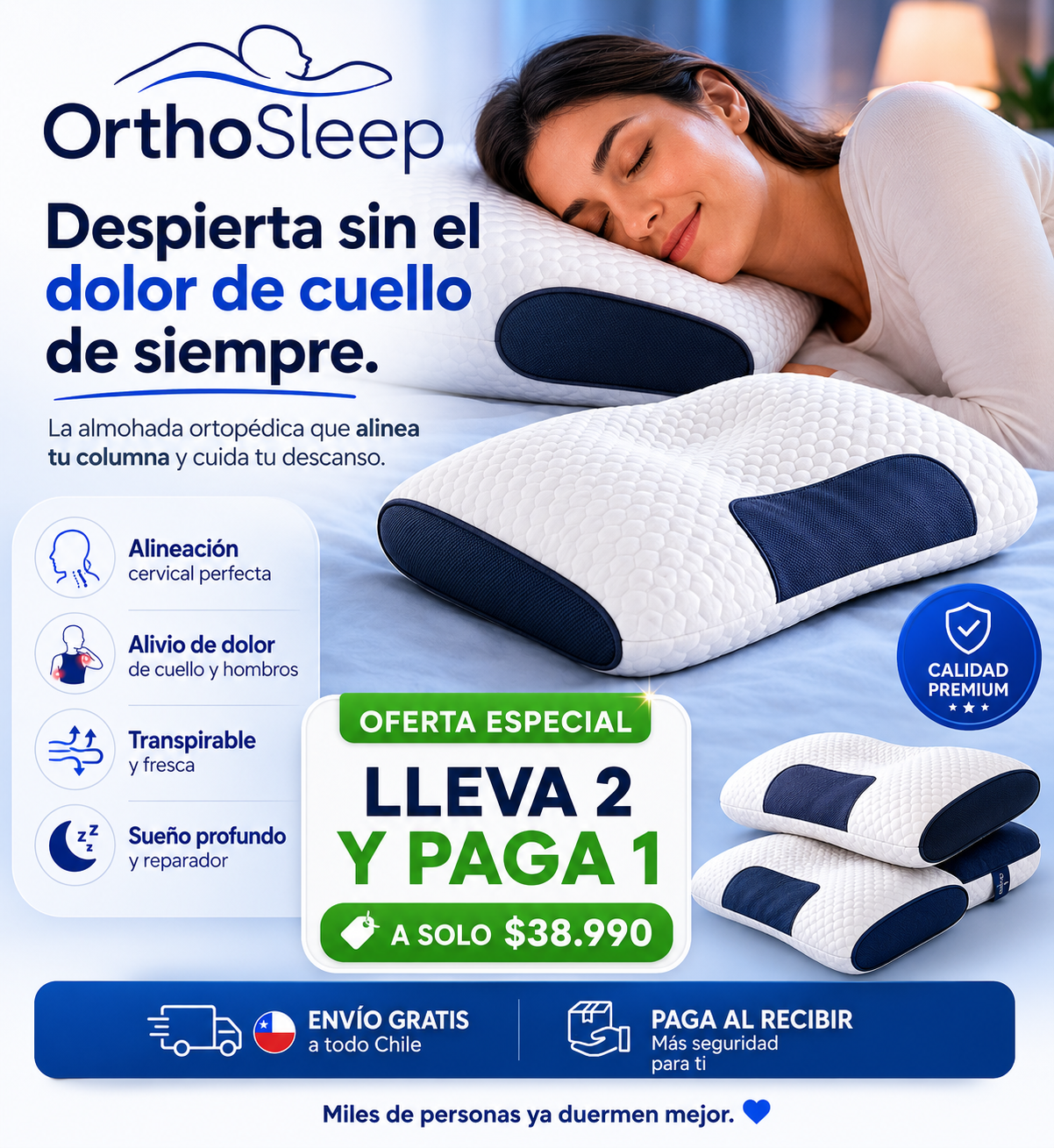 OrthoSleep - Despierta sin el dolor de cuello de siempre.