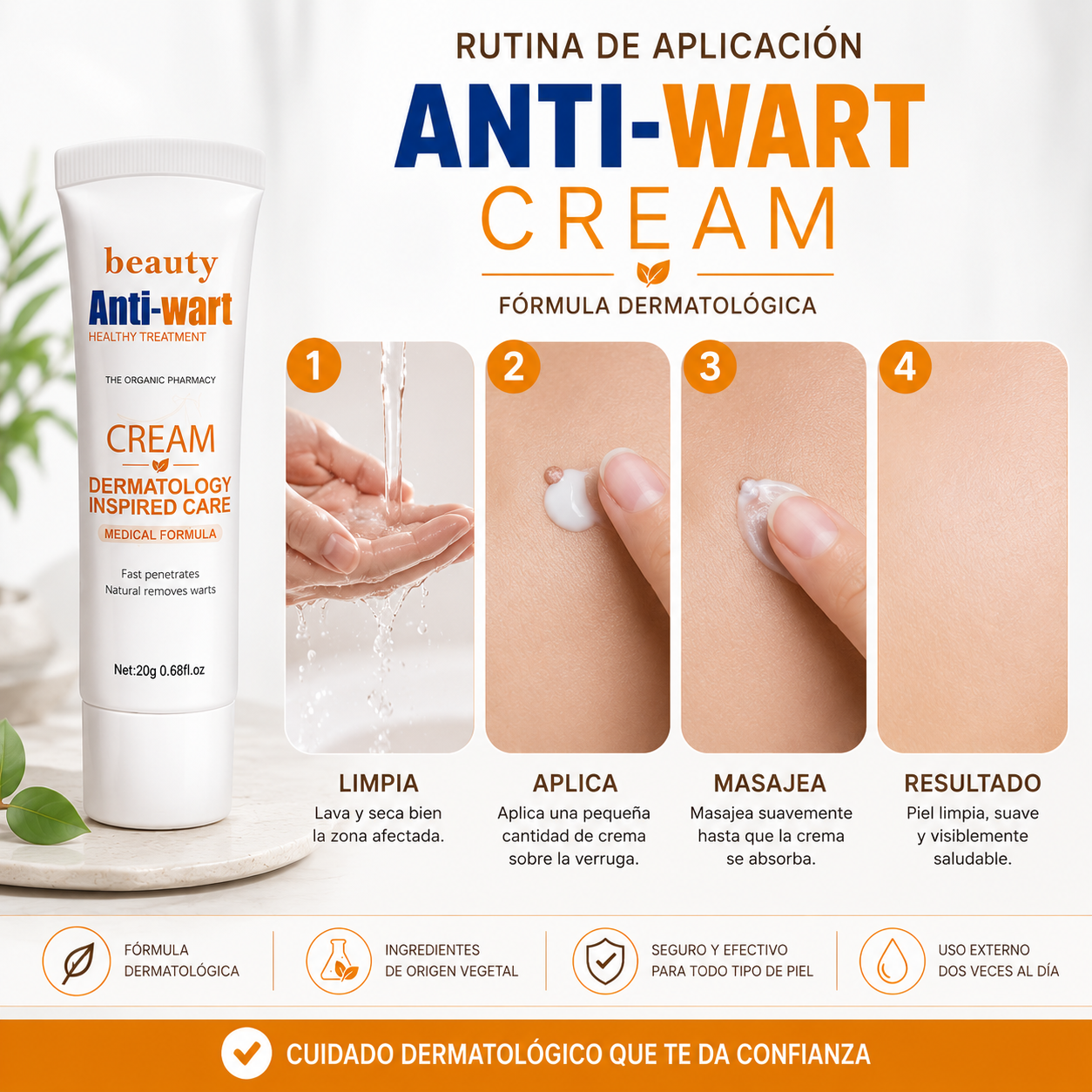 Anti-Wart® | Disuelve verrugas naturalmente, sin dejar marca.