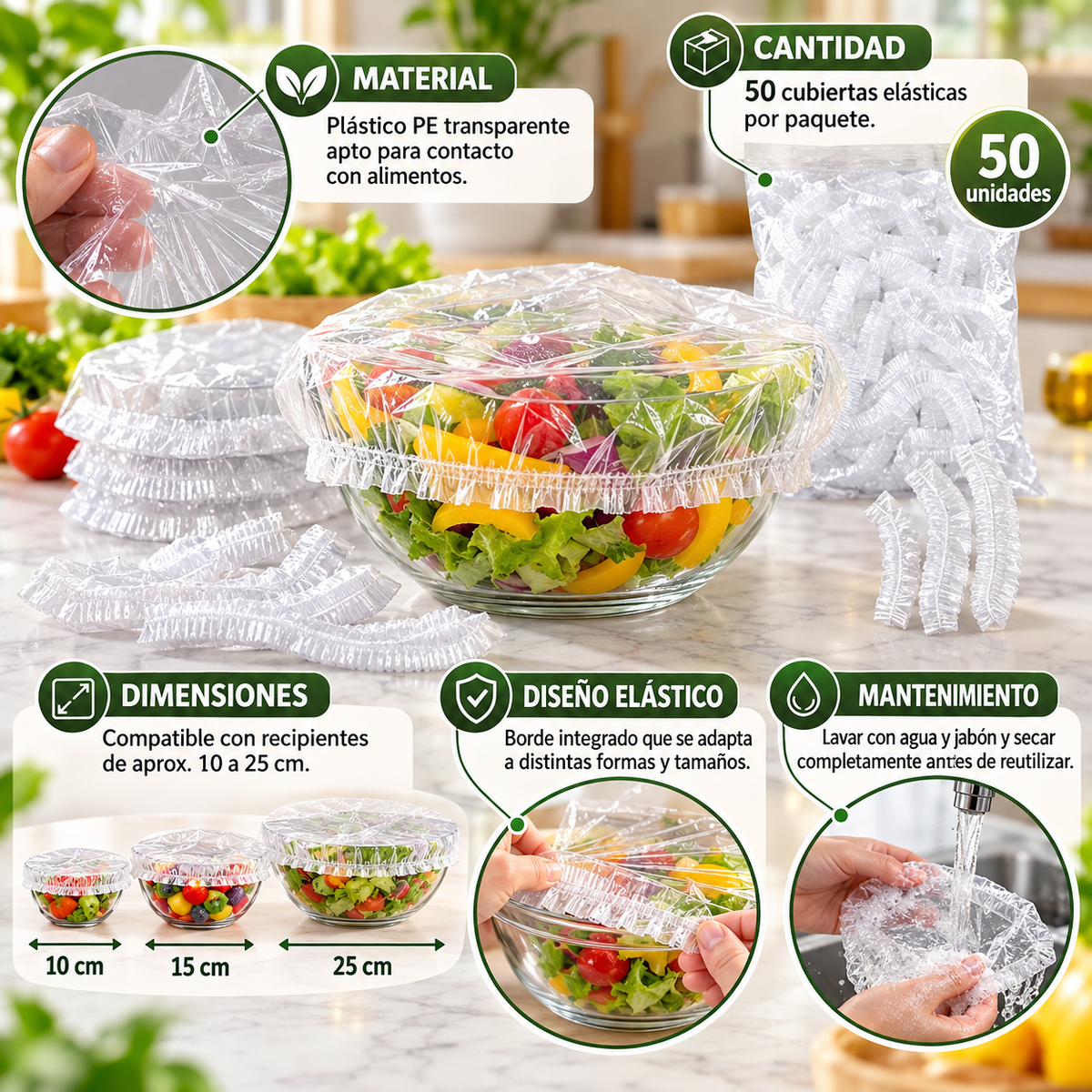 SellaFresh - Cubre, guarda y conserva fácilmente
