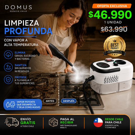 SteamForce 2500W - Grasa y suciedad eliminadas al instante.