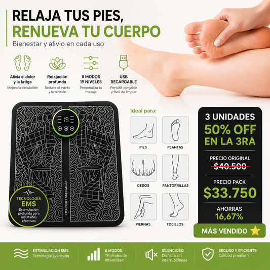 PulsoVital - El descanso que tus pies llevan todo el día pidiendo.
