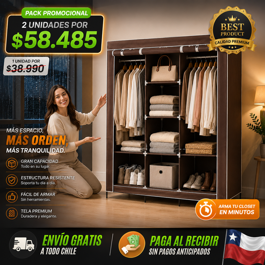 ClósetPro - Organiza toda tu ropa sin ocupar más espacio.