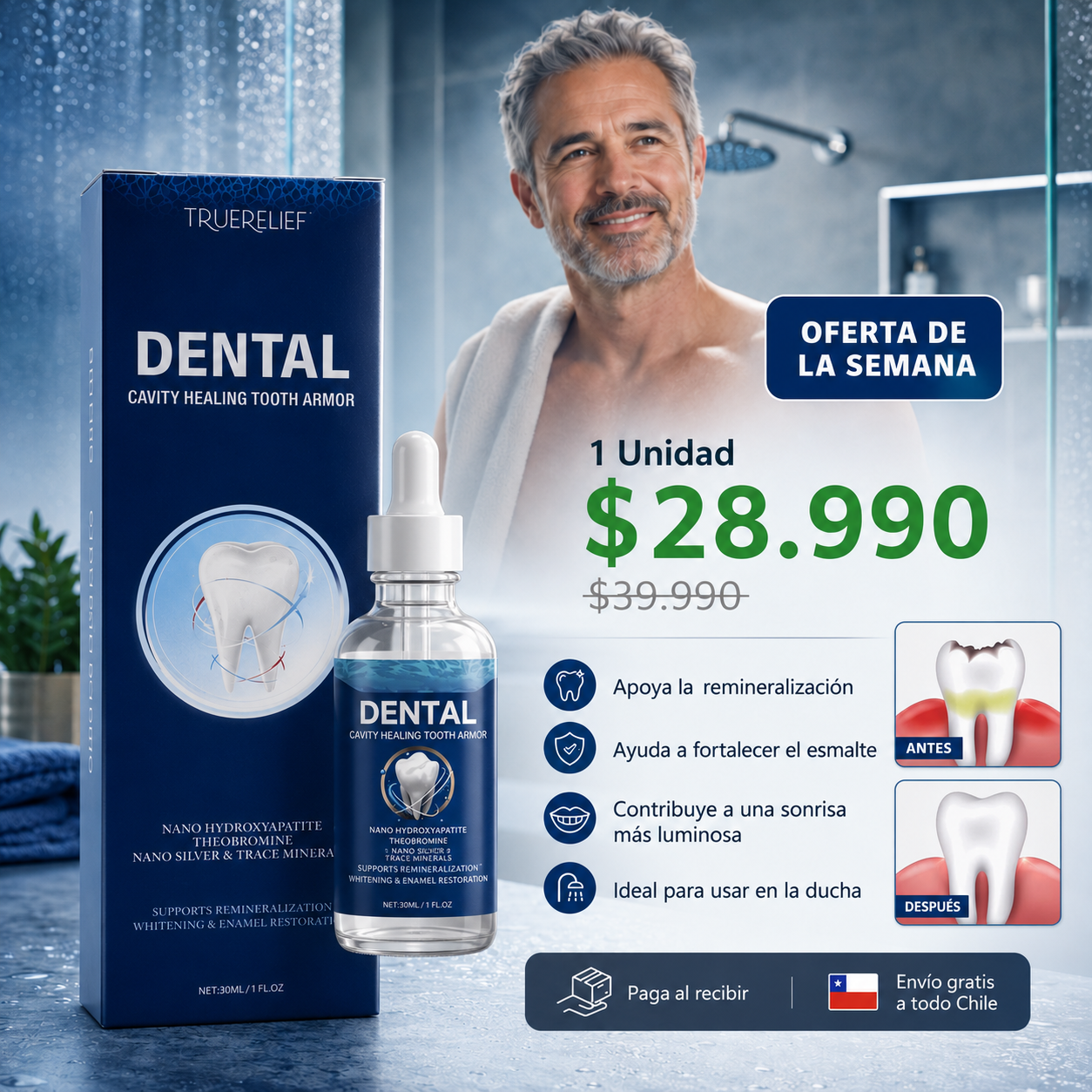 TrueRelief Dental® - Tus dientes limpios y protegidos