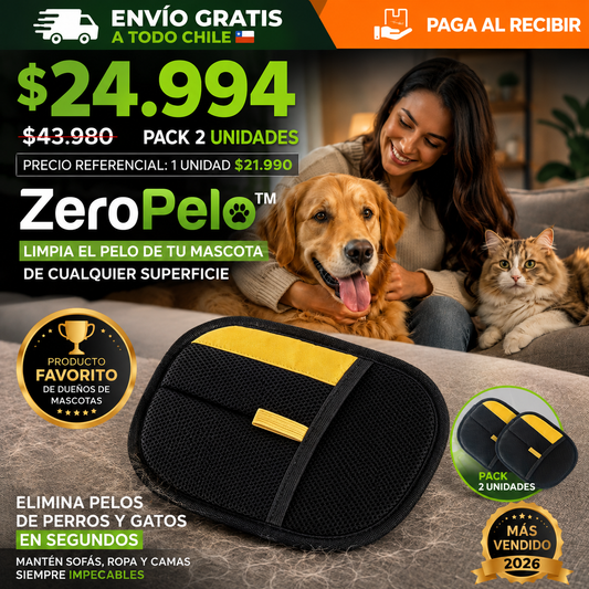 ZeroPelo - Limpia el pelo de tu mascota de cualquier superficie.