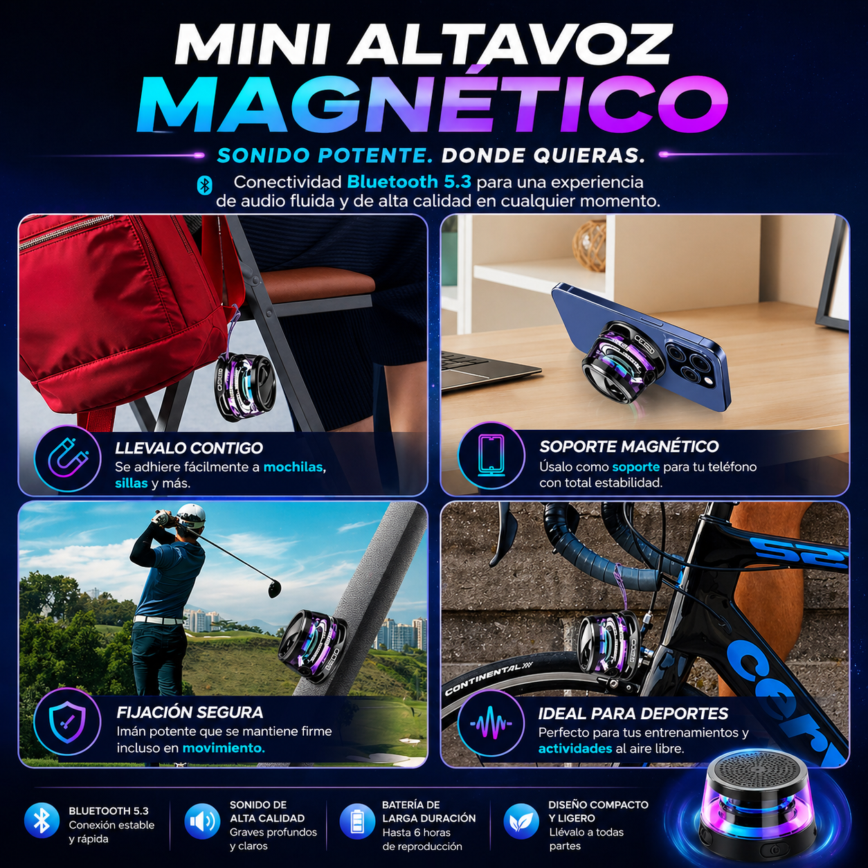 MagBoom Pro - El sonido de tu celular, amplificado al instante.