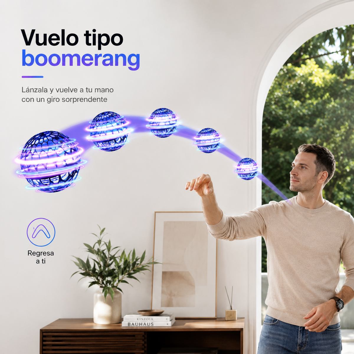 FlyNova - Vuela, gira y vuelve a tu mano. - Asegúrate en el Día del Niño.