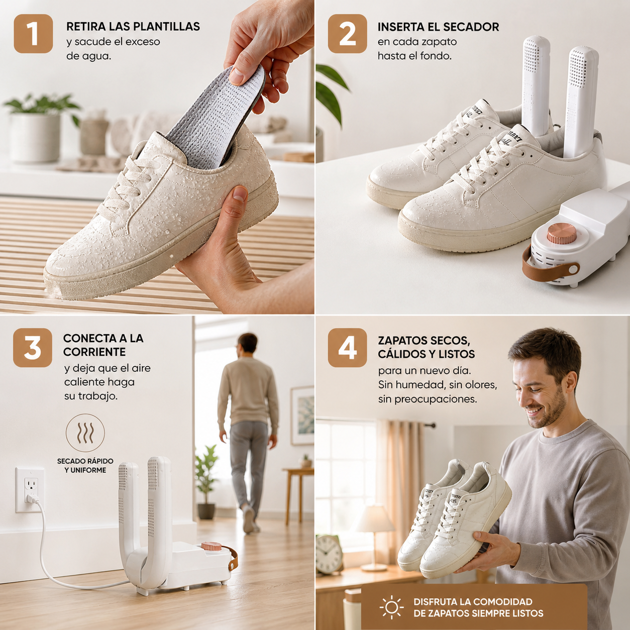 SecaPro 360 - Zapatos secos y sin olor en minutos.