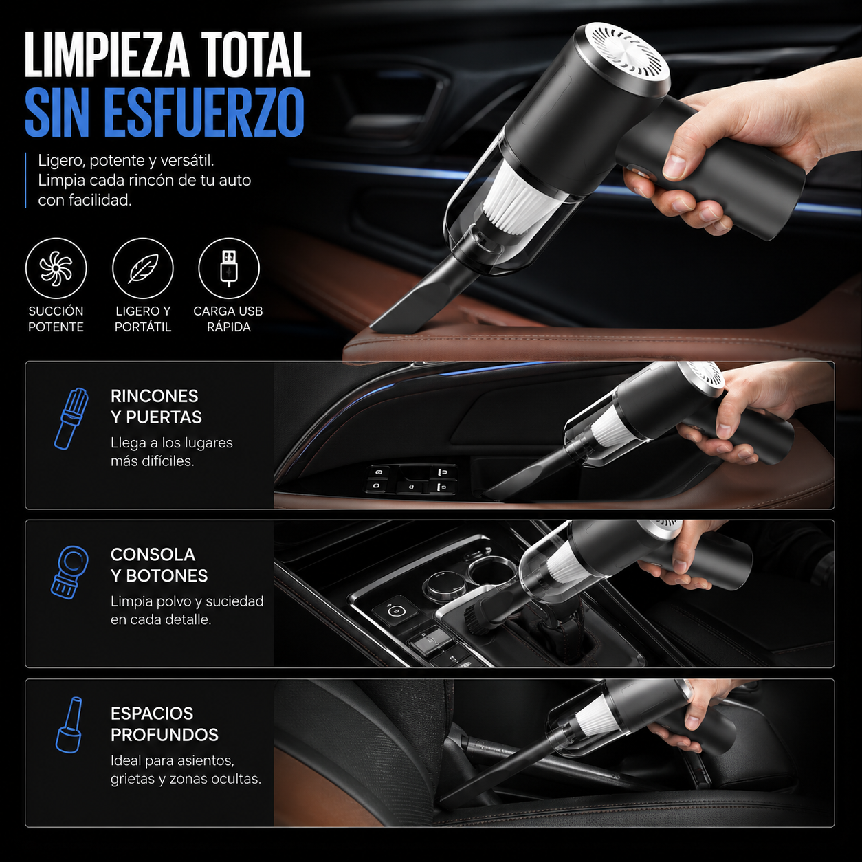 CleanDrive Pro - Tu auto limpio en menos de 5 minutos.