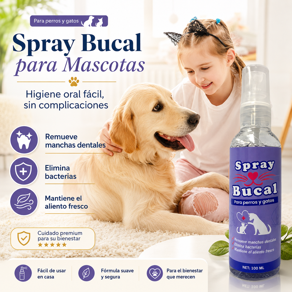 AlientoFresh® — Spray Oral para Mascotas.