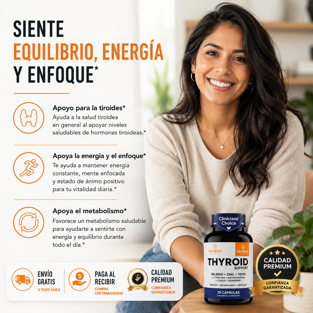 Thyroid Support - 9 nutrientes que tu tiroides necesita.