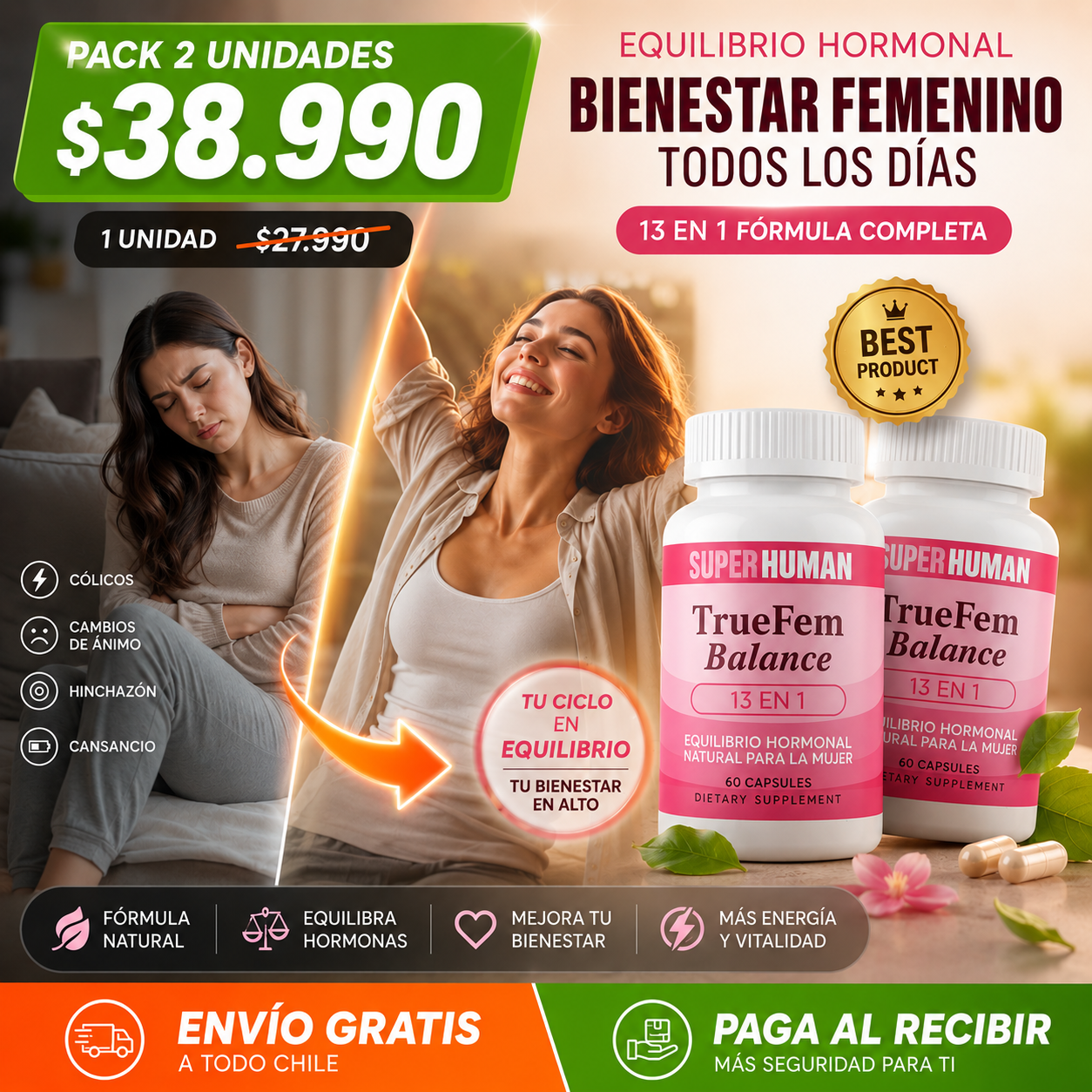 TrueFem Balance® - Tu energía y calma de vuelta, para cada etapa de tu vida.