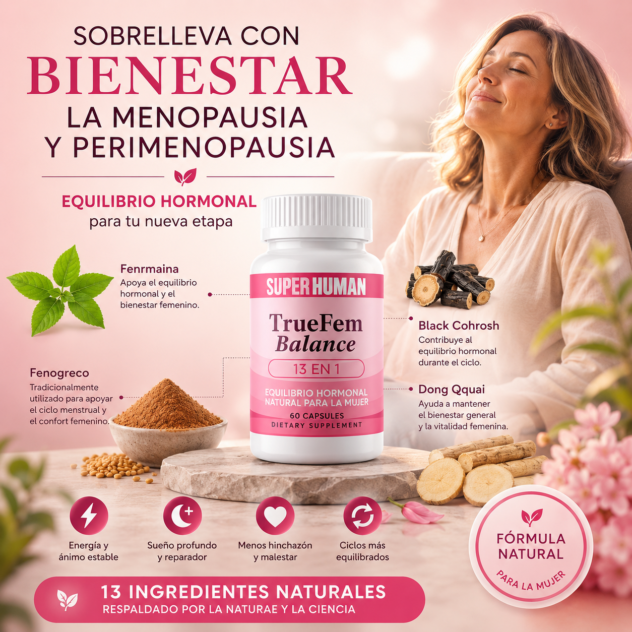 TrueFem Balance® - Tu energía y calma de vuelta, para cada etapa de tu vida.