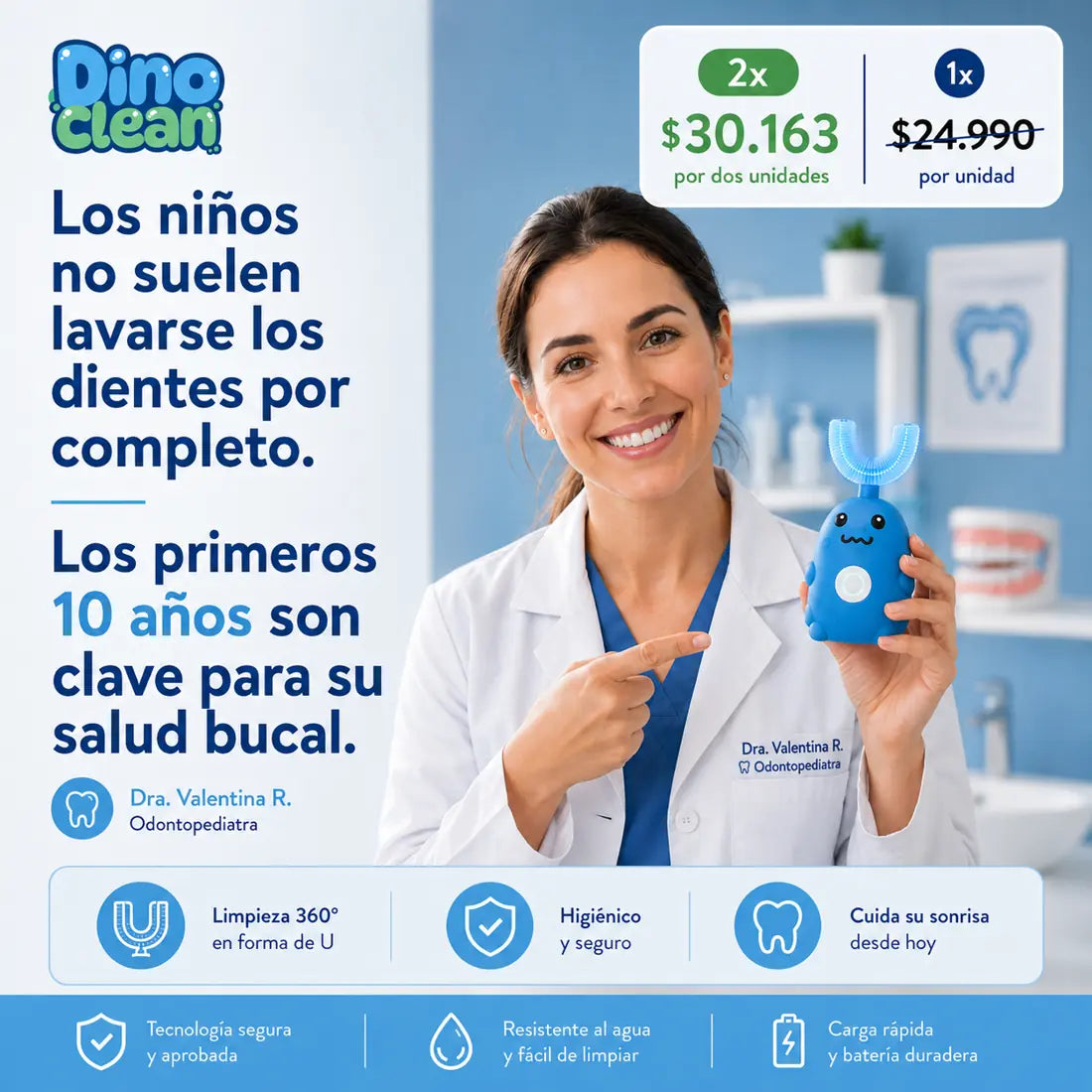DinoClean - Limpieza profunda, aunque no sepan cepillarse.