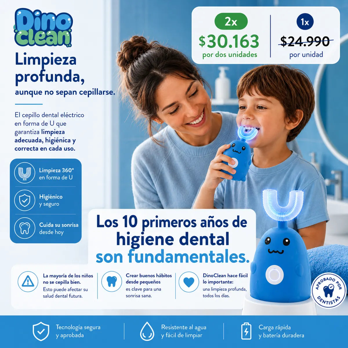 DinoClean - Limpieza profunda, aunque no sepan cepillarse.