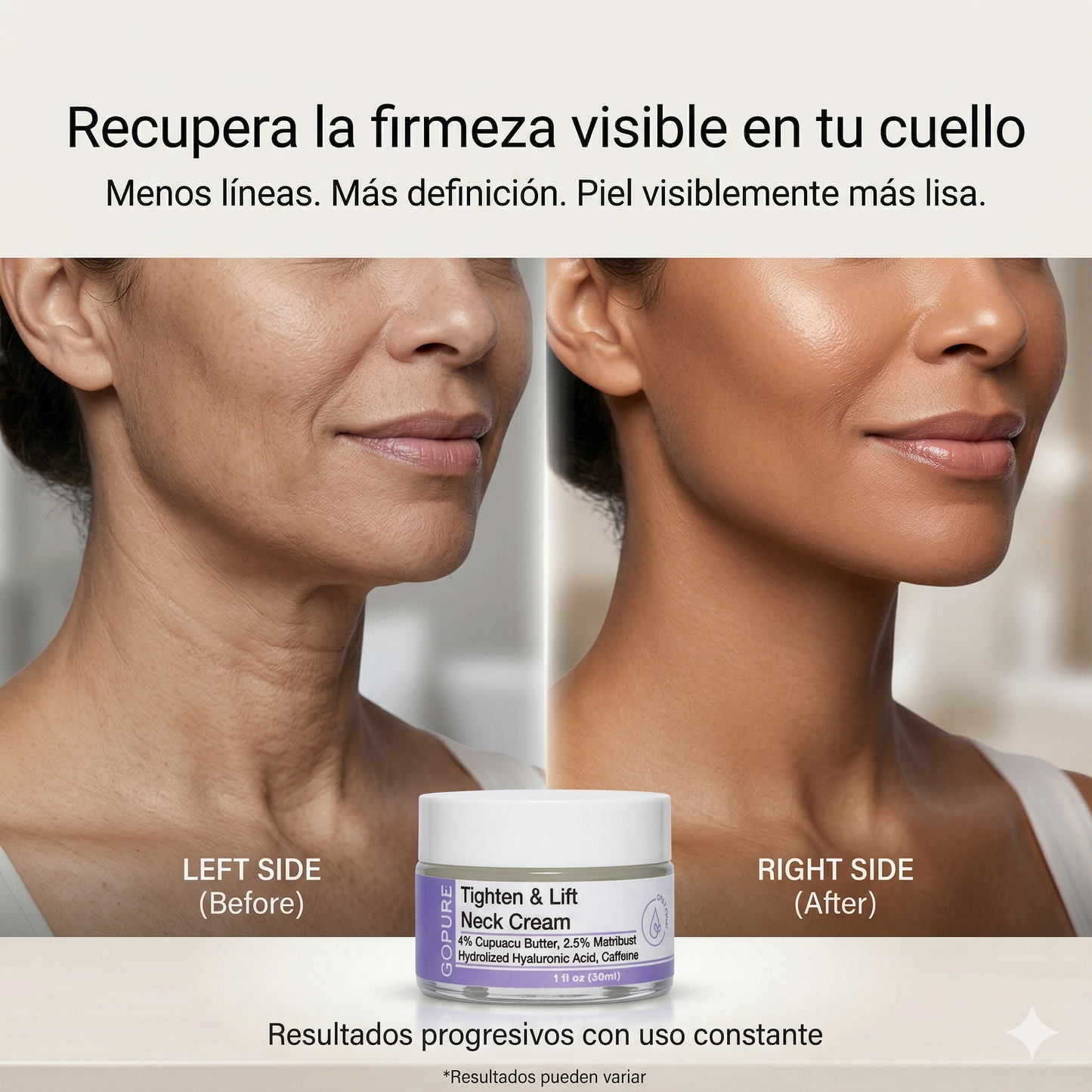 GoPure - Devuelve firmeza al cuello y escote desde la primera semana.