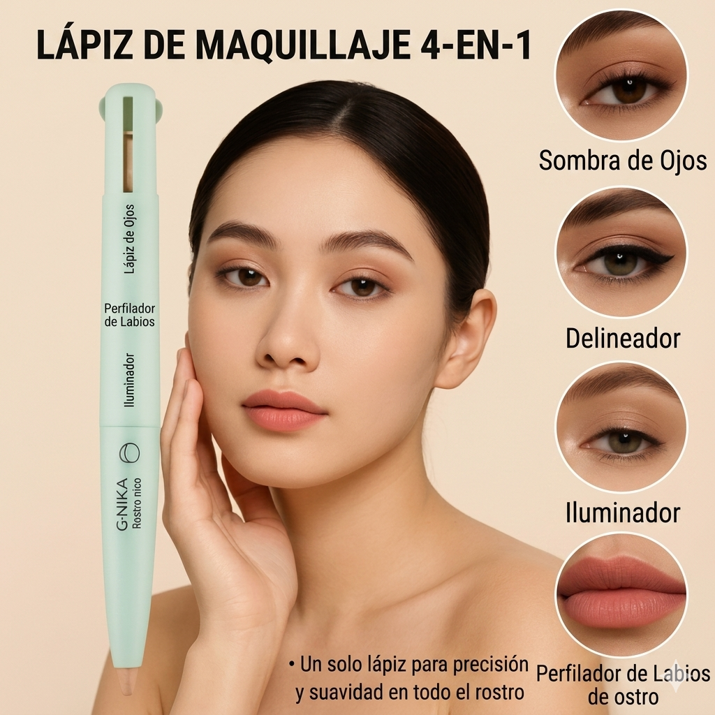 Toque 4 Élite - Delineador, sombra, labial y rubor en uno.