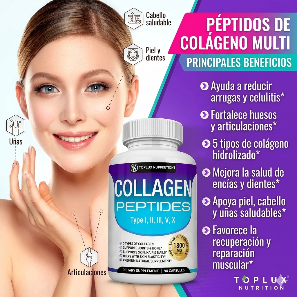 Collamax 5 - 5 tipos de colágeno en una sola cápsula.