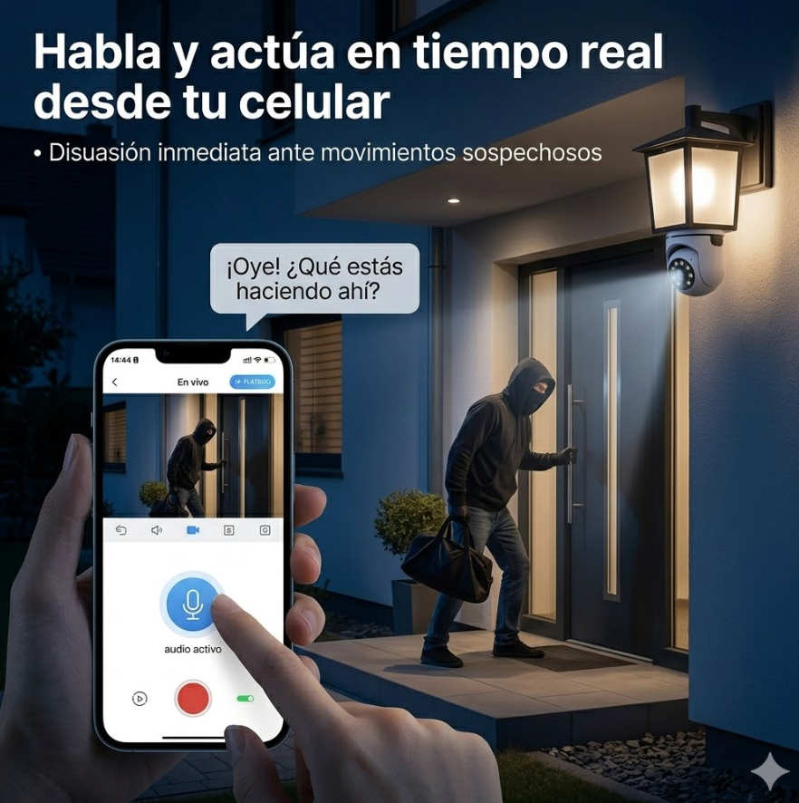 LumiCam 360 - Seguridad total disfrazada de ampolleta - ¡Adquiere la tuya hoy y te enviamos otra de regalo!