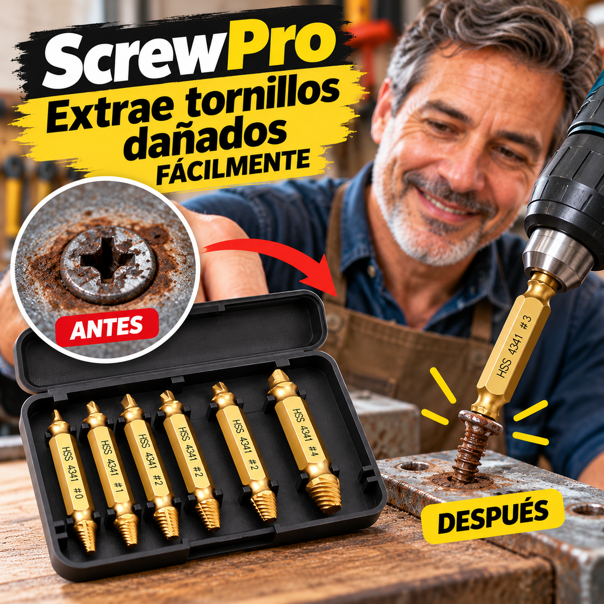 ScrewPro - Extrae tornillos dañados fácilmente