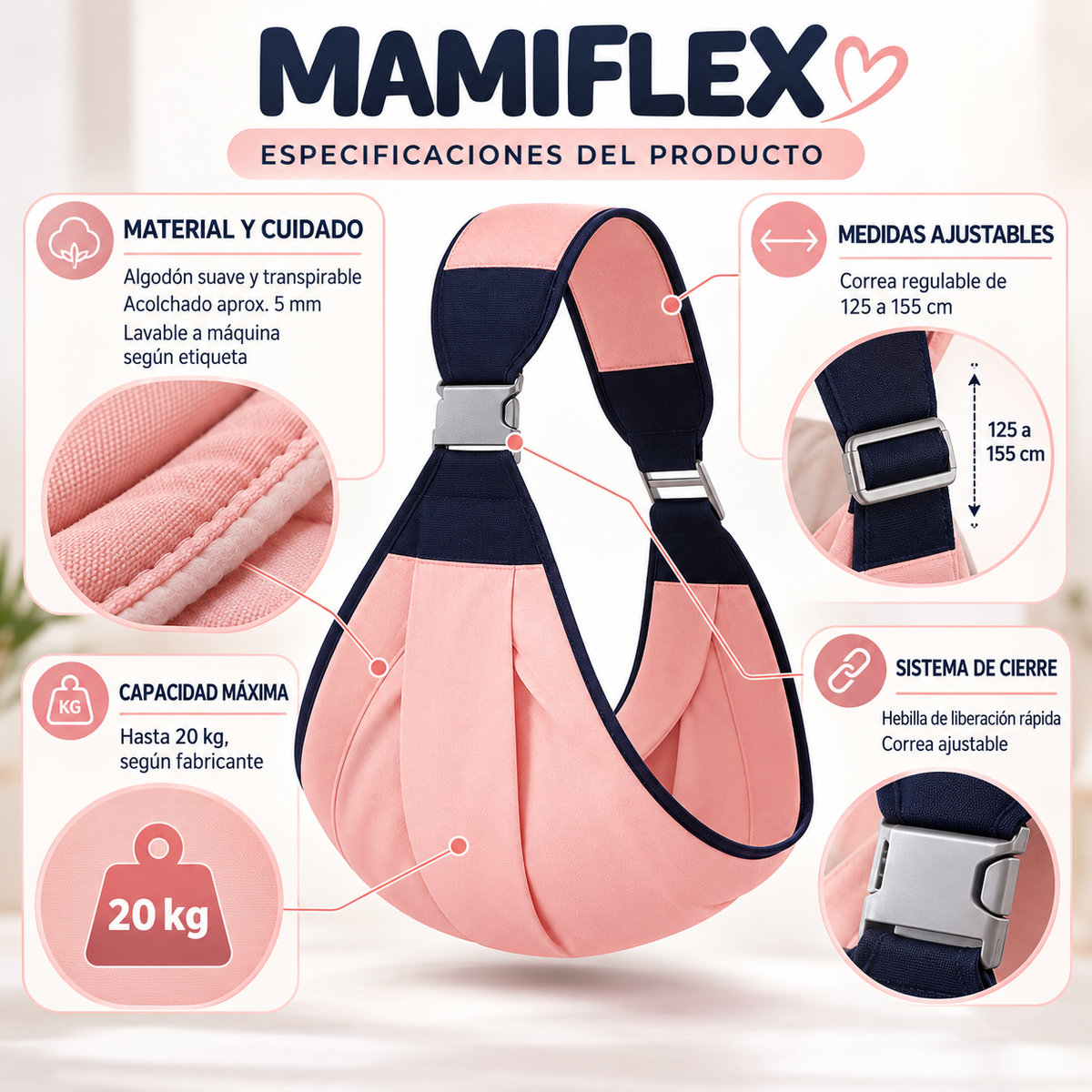 MamiFlex - Más comodidad al llevar tu bebé