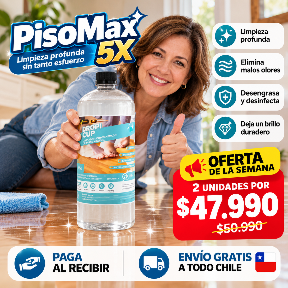 PisoMax 5X - Limpieza profunda sin tanto esfuerzo