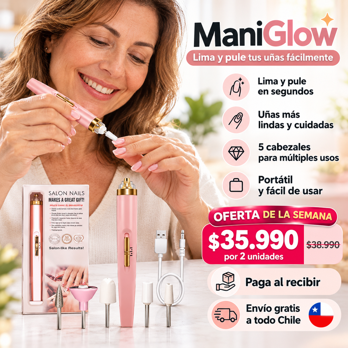 ManiGlow - Lima y pule tus uñas fácilmente