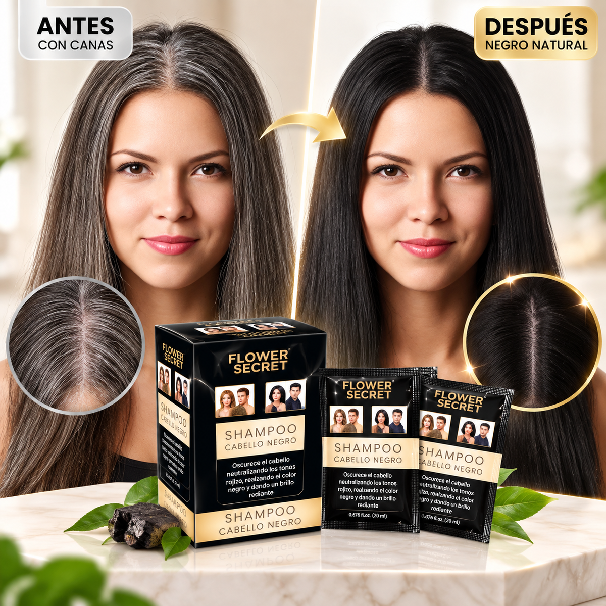 NeroHair - Cubre canas con un negro natural