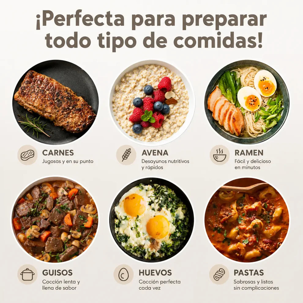 CocinaFácilPRO® - Saltea, hierve y cocina al vapor sin cambiar de olla.